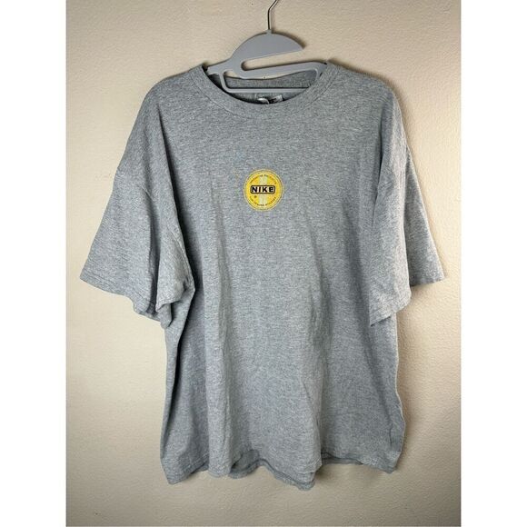 Nike Other - VTG Nike Graphic Logo Tee Sz Large Gray Yellow